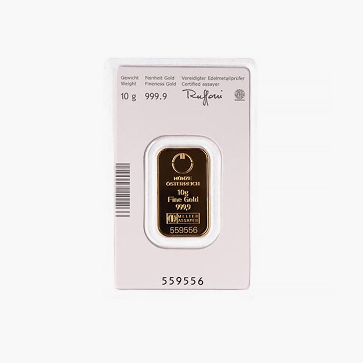 10 g Gold bar Austrian Mint, Austria