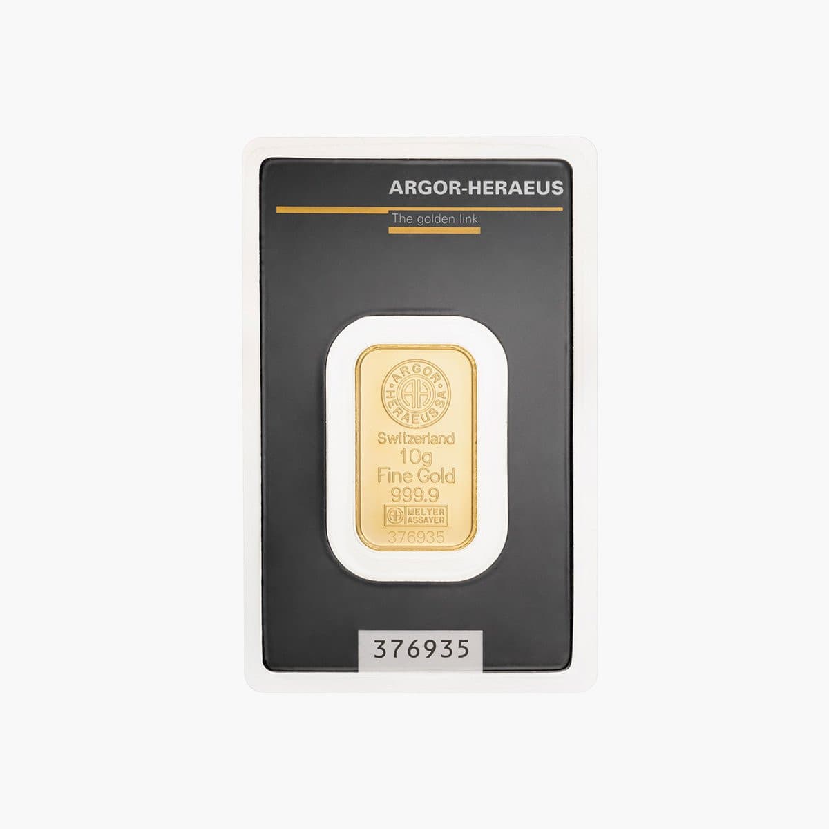 10 g Gold bar Argor-Heraeus, Switzerland