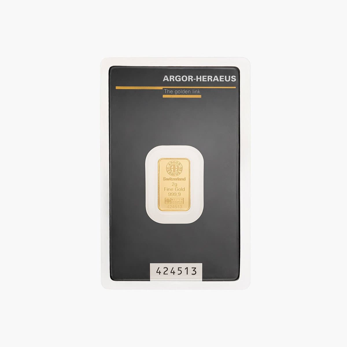 2 g Gold bar Argor-Heraeus, Switzerland